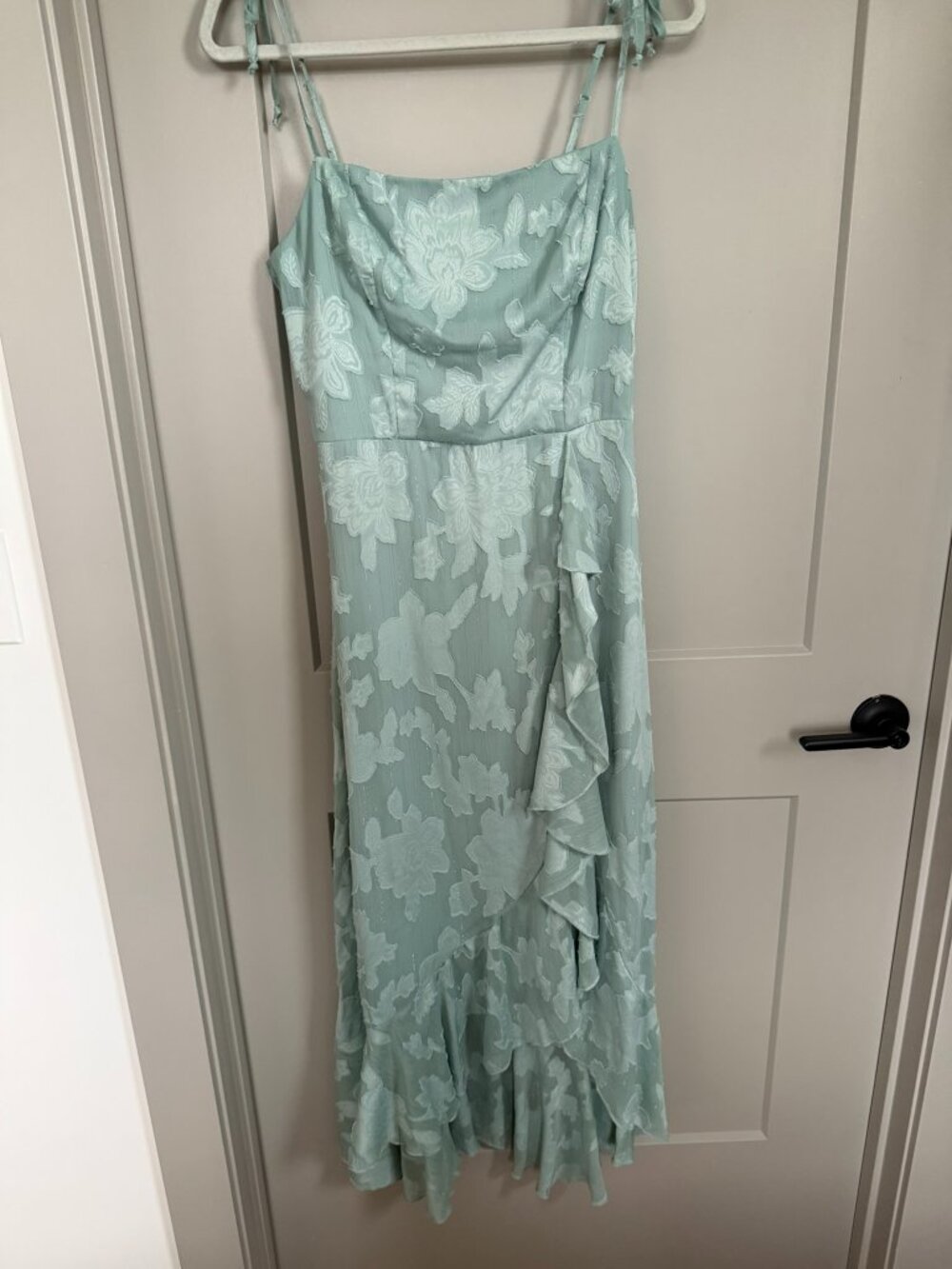 Turquoise Midi Floral Dress - Large